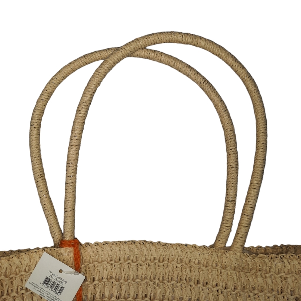 Crochet Woven Straw NWT Open Tote - Picture 5 of 9